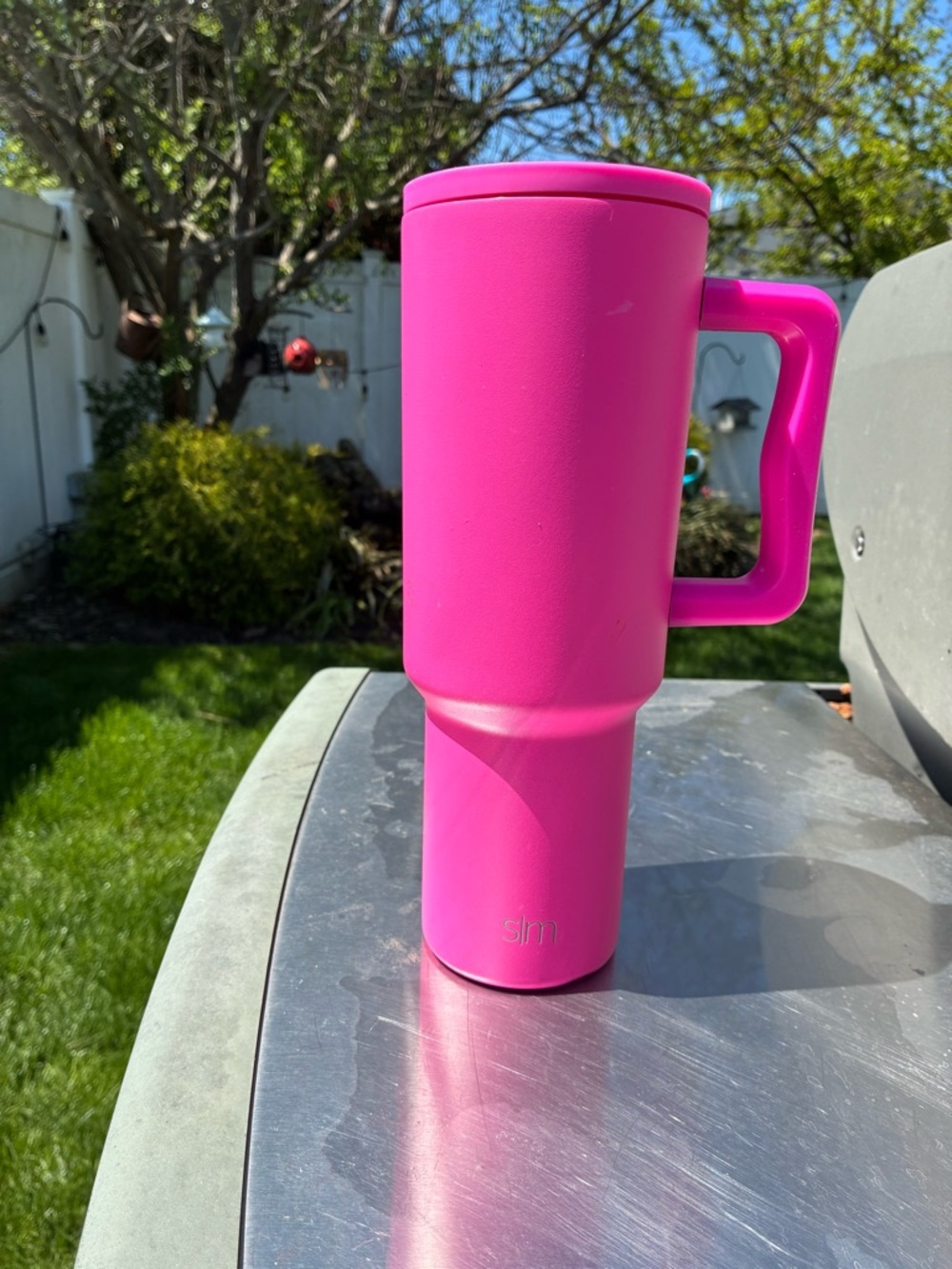 Pink 30oz Stainless Travel Mug with Handle